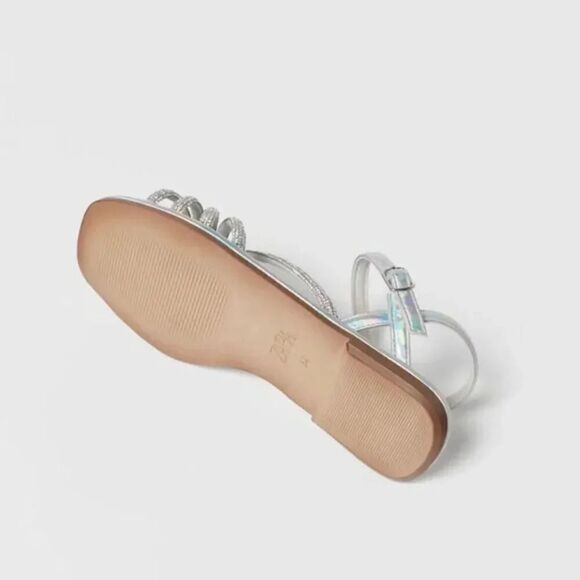 ZARA SPARKLY EMBELLISHED STRAPPY SANDALS - Picture 7 of 7